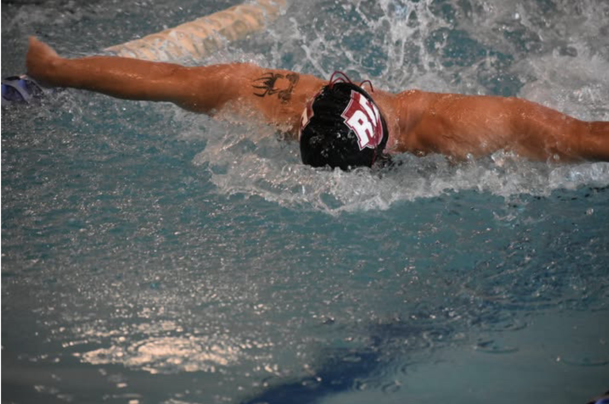 A photo of Christiansen swimming one of his favorite strokes, Butterfly. Photo used with permission from Nicolas Christiansen